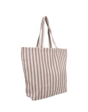 Laden Sie das Bild in den Galerie-Viewer, Baumwollbeutel Natur mit sandfarbenen Streifen von Kado Design.