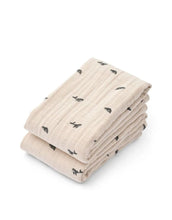 Laden Sie das Bild in den Galerie-Viewer, Lewis Musselin Tücher im 2er Set von Liewood aus 100 % Bio-Baumwolle, 65x65 cm, weich, vielseitig nutzbar als Spucktuch, Decke oder Sonnenschutz