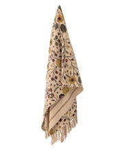 Laden Sie das Bild in den Galerie-Viewer, Gemusterte Decke aus recycelter Baumwolle in Naturtönen von Bloomingville