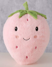 Laden Sie das Bild in den Galerie-Viewer, Rotes, erdbeerförmiges Kissen mit Gesicht von Boltze.