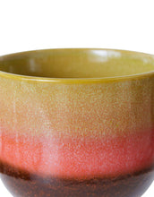 Laden Sie das Bild in den Galerie-Viewer, Mehrfarbiger Übertopf Lime Green von HKliving aus handglasiertem Steinzeug mit reaktiver Glasur, 16,5×16,5×24 cm – kräftige Farben und einzigartiges Design für den Innenbereich.