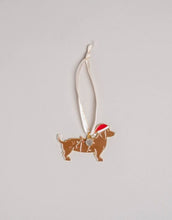 Laden Sie das Bild in den Galerie-Viewer, Baumschmuck Anhänger I Weihnachtsdackel