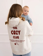 Laden Sie das Bild in den Galerie-Viewer, Oversized Hoodie Erwachsene Cozy Club Hellgrau