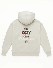 Laden Sie das Bild in den Galerie-Viewer, Oversized Hoodie Erwachsene Cozy Club Hellgrau