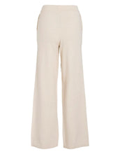 Laden Sie das Bild in den Galerie-Viewer, Hose Vipolly von VILA in hellem Melange-Ton aus weichem Strick mit weitem Bein, gemütlich und nachhaltig