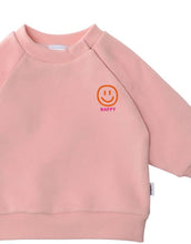 Laden Sie das Bild in den Galerie-Viewer, Happy Smile Sweatshirt Rosa von Liliput – Vorderseite mit Print