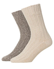Laden Sie das Bild in den Galerie-Viewer, Norweger Socken Grau/Schwarz von Snocks – warme Wollsocken mit Norweger-Muster, ohne einschneidenden Bund, gemütlich und hautfreundlich
