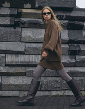 Laden Sie das Bild in den Galerie-Viewer, MSCH Copenhagen Rock Lissi in Slate Black Melange – gestrickter Minirock