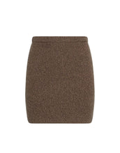 Laden Sie das Bild in den Galerie-Viewer, MSCH Copenhagen Rock Lissi in Slate Black Melange – gestrickter Minirock