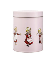 Laden Sie das Bild in den Galerie-Viewer, Metalldose Ida von Muurla, Ida aus Lönneberga, rosa Aufbewahrungsdose, 9 × 14 cm, Illustration von Björn Berg