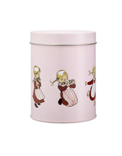 Laden Sie das Bild in den Galerie-Viewer, Metalldose Ida von Muurla, Ida aus Lönneberga, rosa Aufbewahrungsdose, 9 × 14 cm, Illustration von Björn Berg