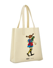 Laden Sie das Bild in den Galerie-Viewer, Pippi Langstrumpf Beutel aus Filz-ähnlichem recyceltem Material, 40 x 40 cm, mit Pippi-Motiv, ideal für Alltag und Einkäufe