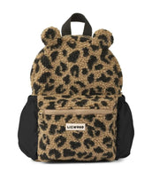 Laden Sie das Bild in den Galerie-Viewer, Kinderrucksack Andreas von Liewood aus weichem Fleece in Mega Leo/Oat Mix mit Bärendetails, kompakter Rucksack für Kindergartenkinder mit Brustgurt und mehreren Fächern.“