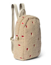 Laden Sie das Bild in den Galerie-Viewer, Kinder Rucksack Teddy Ecru Hearts von Studio Noos – Rückseite mit verstellbaren Trägern
