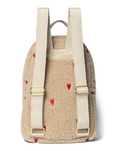 Laden Sie das Bild in den Galerie-Viewer, Kinder Rucksack Teddy Ecru Hearts von Studio Noos – Rückseite mit verstellbaren Trägern