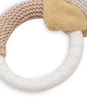 Laden Sie das Bild in den Galerie-Viewer, Jollein Beißring „Hund Mick“ – weicher Silikon-Beißring mit gestricktem Hundekopf, CE-zertifiziert, lindert Zahnungsschmerzen.