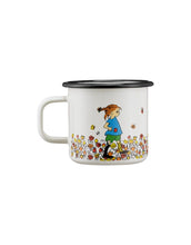 Laden Sie das Bild in den Galerie-Viewer, Pippi Langstrumpf Emaillebecher Be more Pippi 3,7 dl aus Carbonstahl mit Emaillebeschichtung, robust und leicht, ideal für heiße und kalte Getränke