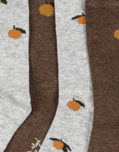 Laden Sie das Bild in den Galerie-Viewer, Zwei Paar cremefarbene Kinder-Socken mit Lemon-Print und Rippenbündchen von Konges Sløjd.