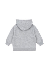 Laden Sie das Bild in den Galerie-Viewer, Grau-melangefarbene Lou Sweat Hood von Konges Sløjd mit lockerer Passform und Kapuze aus weicher Bio-Baumwolle.