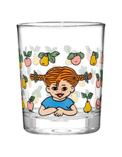 Laden Sie das Bild in den Galerie-Viewer, Glas Pippi Langstrumpf Fruits von Muurla, Trinkglas 20 cl mit Pippi-Motiv, Birnen und Äpfeln, dickwandig & spülmaschinenfest, Kinder-Glas