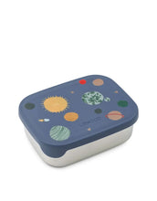 Laden Sie das Bild in den Galerie-Viewer, Liewood ARTHUR Lunchbox Classic Navy aus Edelstahl mit flexiblem Silikondeckel und drei Fächern.