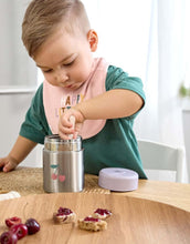 Laden Sie das Bild in den Galerie-Viewer, LÄSSIG Thermobehälter Happy Fruits – 315 ml Edelstahl Food Jar mit Kirsch-Design, auslaufsicher & BPA-frei, für warme & kalte Speisen.