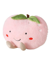 Laden Sie das Bild in den Galerie-Viewer, Handgearbeitetes Dekokissen in Apfelform in Pink