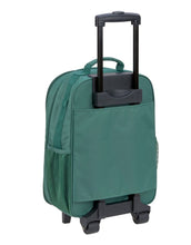 Laden Sie das Bild in den Galerie-Viewer, Kinderkoffer Trolley Little Gang von Lässig in Dunkelgrün aus recyceltem Polyester mit Rollen, Teleskopgriff, 22 l Volumen und buntem Patch, ideal für Reisen.