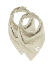 Laden Sie das Bild in den Galerie-Viewer, Jollein Lätzchen Bandana 2er Set „Soft Waves“ in Olive Green – weiche OEKO-TEX Baumwolle, verstellbare Druckknöpfe, stilvoller Wellenprint, ideal zum Sabberschutz oder Füttern.