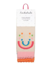 Laden Sie das Bild in den Galerie-Viewer, Kinder Socken 2er-Set mit Sonnen- und Regenbogenmotiv von Rockahula Kids aus Bio-Baumwolle