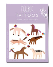 Laden Sie das Bild in den Galerie-Viewer, Vegane Kinder-Tattoos Pferde von nuukk