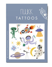 Laden Sie das Bild in den Galerie-Viewer, Vegane Kinder-Tattoos Space von nuukk