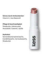 Laden Sie das Bild in den Galerie-Viewer, Natürlich pflegender Triple Tint Lip Balm Naked von Kess Berlin mit zartem Braunton