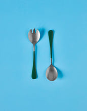 Laden Sie das Bild in den Galerie-Viewer, House Doctor Salatbesteck Serv Grün– 2-teiliges Set aus Edelstahl