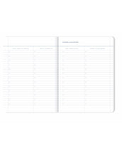 Laden Sie das Bild in den Galerie-Viewer, My Journal 2026 Flow Pink von A-Journal – eleganter Planer in zartem Rosa mit Hardcover, Wochen- und Monatsübersichten, Checklisten, Lesebändchen und elastischem Verschluss.