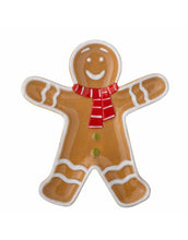 Laden Sie das Bild in den Galerie-Viewer, Bloomingville Teller Ginnie Braun – Keramikteller in Lebkuchenmann-Form