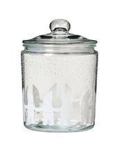 Laden Sie das Bild in den Galerie-Viewer, Großer Glasbehälter von Ib Laursen mit Deckel und Wichtelmännchen-Muster, 1,9 Liter, luftdicht und dekorativ.