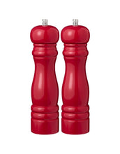 Laden Sie das Bild in den Galerie-Viewer, Rotes Salz- und Pfeffermühlen-Set von Ib Laursen aus Gummibaumholz mit Keramikmahlwerk.