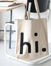 Laden Sie das Bild in den Galerie-Viewer, Tote Bag Hi I Black