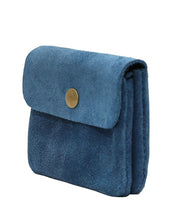 Laden Sie das Bild in den Galerie-Viewer, Portemonnaie Leder Klein I Blau