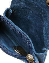 Laden Sie das Bild in den Galerie-Viewer, Portemonnaie Leder Klein I Blau