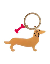 Laden Sie das Bild in den Galerie-Viewer, Schlüsselanhänger I Dackel Beige Glitzer
