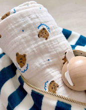 Laden Sie das Bild in den Galerie-Viewer, Kulturtasche Frottee Vic I Stripes Midnight Ecru