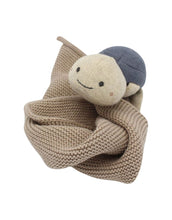 Laden Sie das Bild in den Galerie-Viewer, Kuscheltuch Schildkröte I Creme/Blau