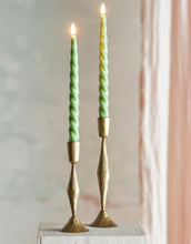 Laden Sie das Bild in den Galerie-Viewer, LED Kerze Ponza 2er-Set Twist I Grün