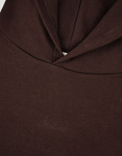 Laden Sie das Bild in den Galerie-Viewer, OH APRIL Hoodie Boyfriend Good Karma Wave in Truffle – oversized geschnittener Kapuzenpullover aus Baumwollmix mit Stickerei und Rückenprint.