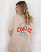 Laden Sie das Bild in den Galerie-Viewer, Sweatshirt Coffee I Beige