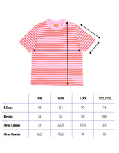 Laden Sie das Bild in den Galerie-Viewer, T-Shirt Gestreift I Pink/Rot