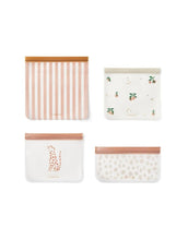 Laden Sie das Bild in den Galerie-Viewer, Mehrweg-Aufbewahrungsbeutel Clive 4er-Set I Tuscany Rose