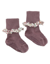 Laden Sie das Bild in den Galerie-Viewer, Non-Slip Socken Bamboo I Misty Plum/Liberty